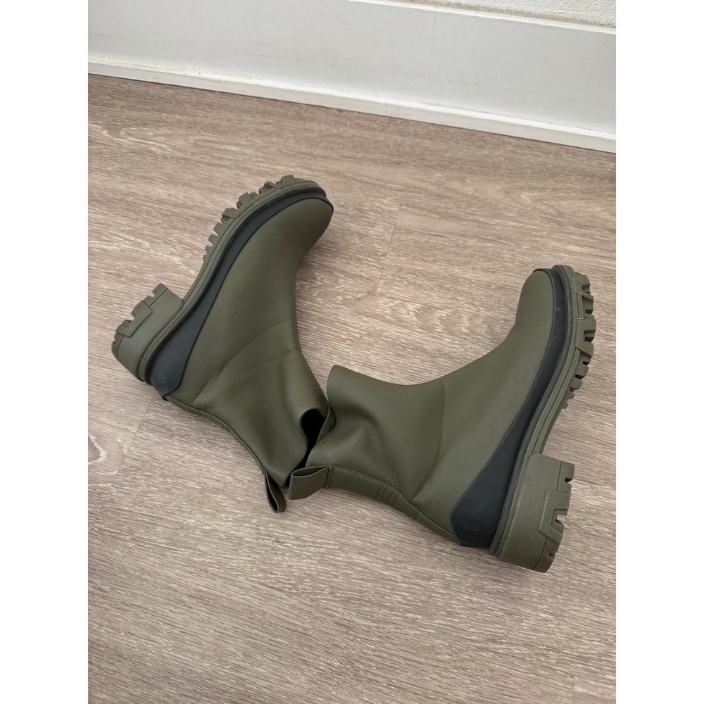 Rag & Bone Shiloh Sport Boots Olive Green Rubber Lug Sole Ankle Boots 38.5 - Picture 6 of 9